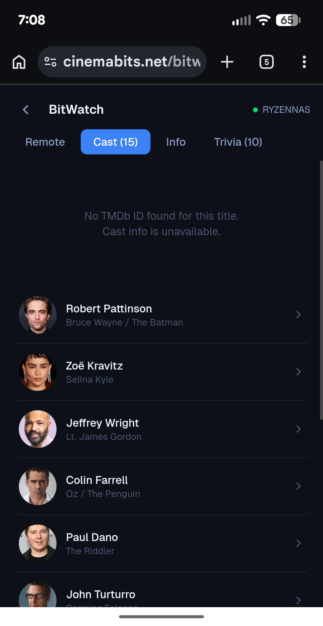 BitWatch screen 2